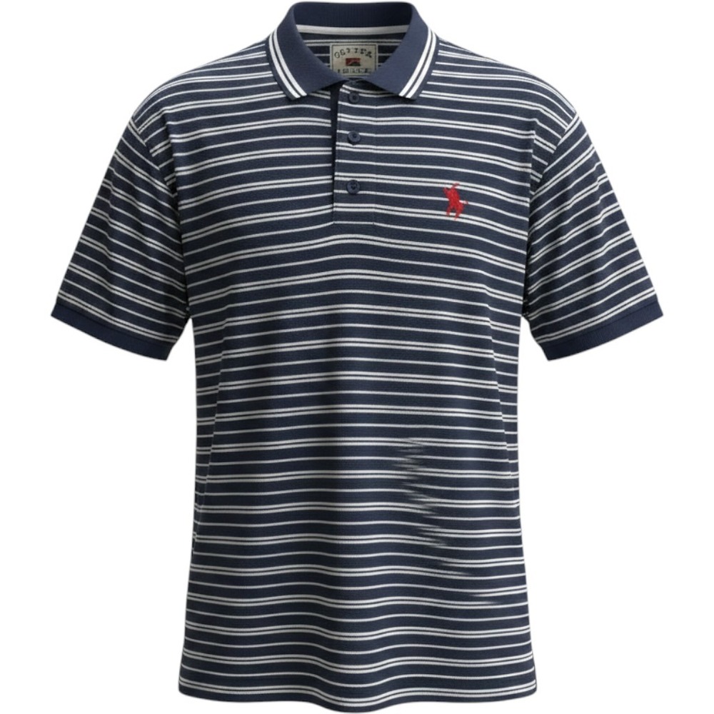 Cutter & Buck Polo Shirt Mens L Blue Cotton 1999 US Open Pinehurst Vintage Golf